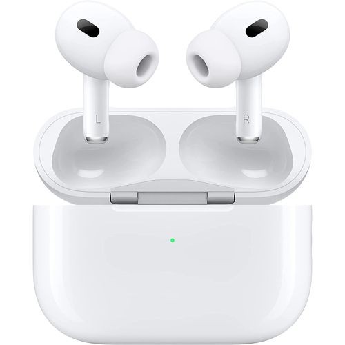 The Apple AirPods Pro (2nd Generation) are wireless earbuds available in a white color option.
